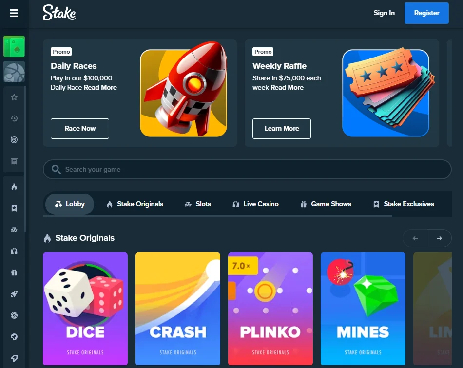 Stake Casino Online Slots On A Crypto Gaming Site In Canada