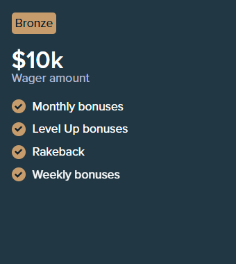 Stake Bronze VIP Level