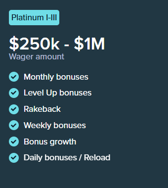 Stake VIP Platinum I-III